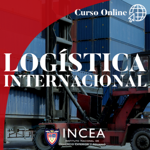Una imagen de una carretilla elevadora con las palabras "Logística Internacional 1: Costos, Documentos y Transportistas" representando su papel en el curso de logística internacional.