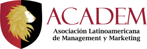 El logo de la asociación académica de administración y marketing latinoamericana.