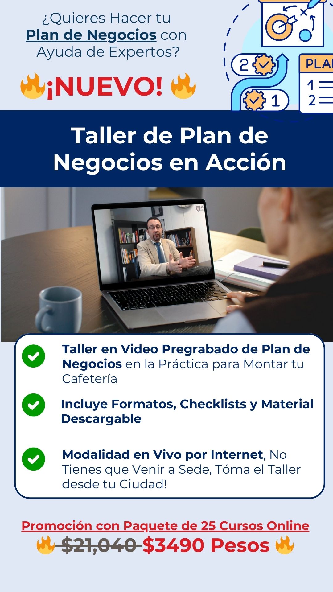 taller plan negocios y cursos cafeteria